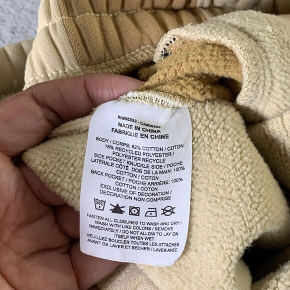 Air Jordan Jumpman Fleece Joggers Womens XL Tan Colorblock 26" Inseam Drawstring - Picture 7 of 14